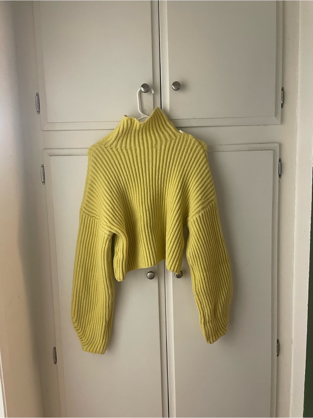 OAK + FORT Ribbed Knit Turtleneck Sweater - Yellow